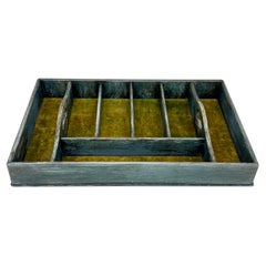 Cubertero de Madera Pintada Gustaviana Cubertero con Asas