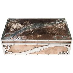 Antique Starr Aesthetic / Arts&Crafts  Sterling Silver & Copper Mixed Metal Box