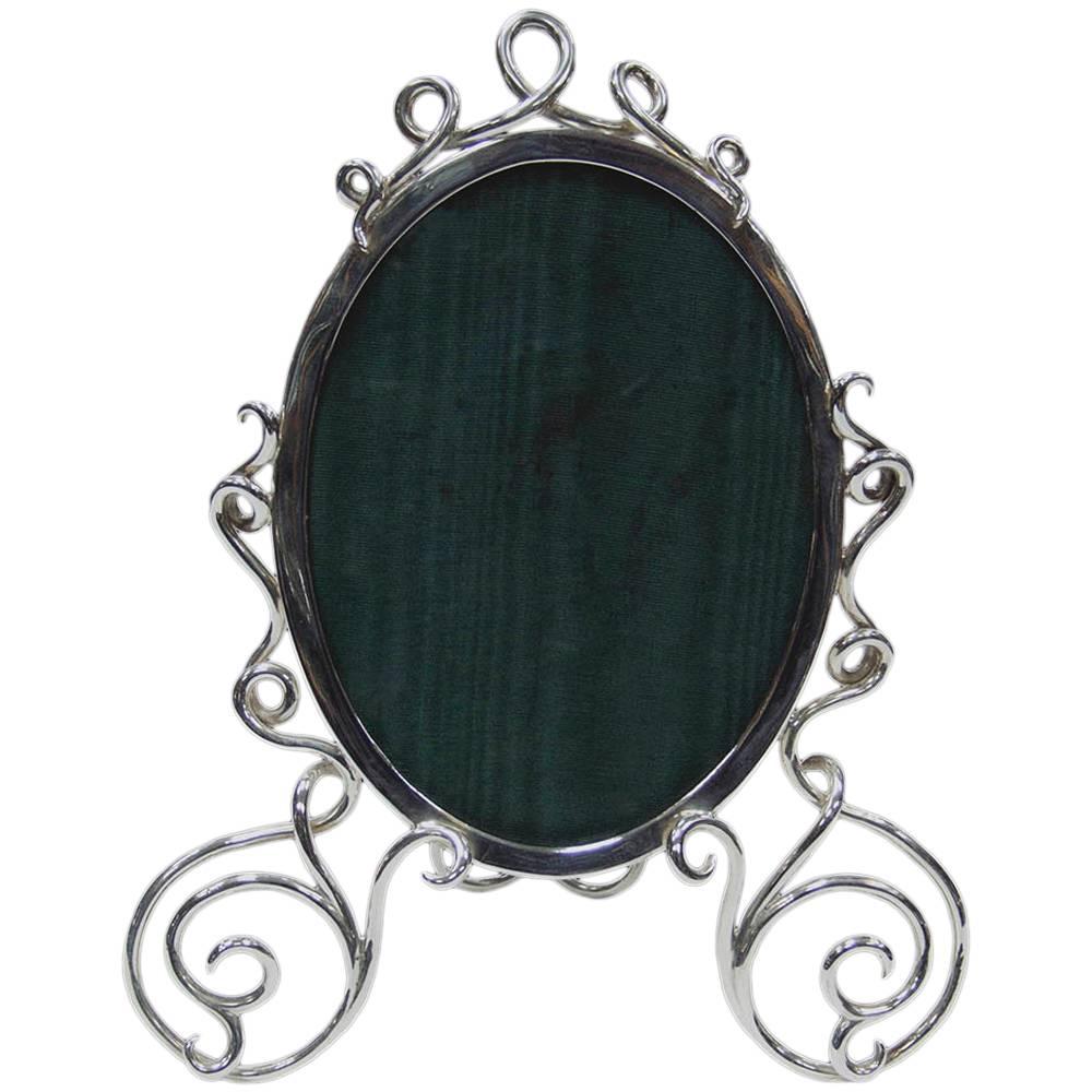 Antique Victorian English Sterling Silver Photo Frame