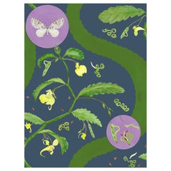 Papier peint Borrowdale Balsam in Heather Tarn - Botanique, Nature, English Country