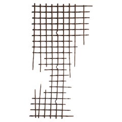 Japanese Old Wabi-Sabi Rusty Iron Net 1940s-1960s / Wall decoration