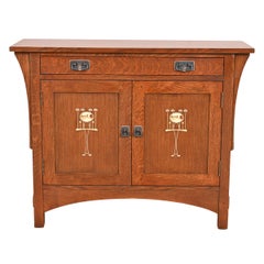 Stickley Harvey Ellis Collection Arts & Crafts Inlaid Oak Buffet Server