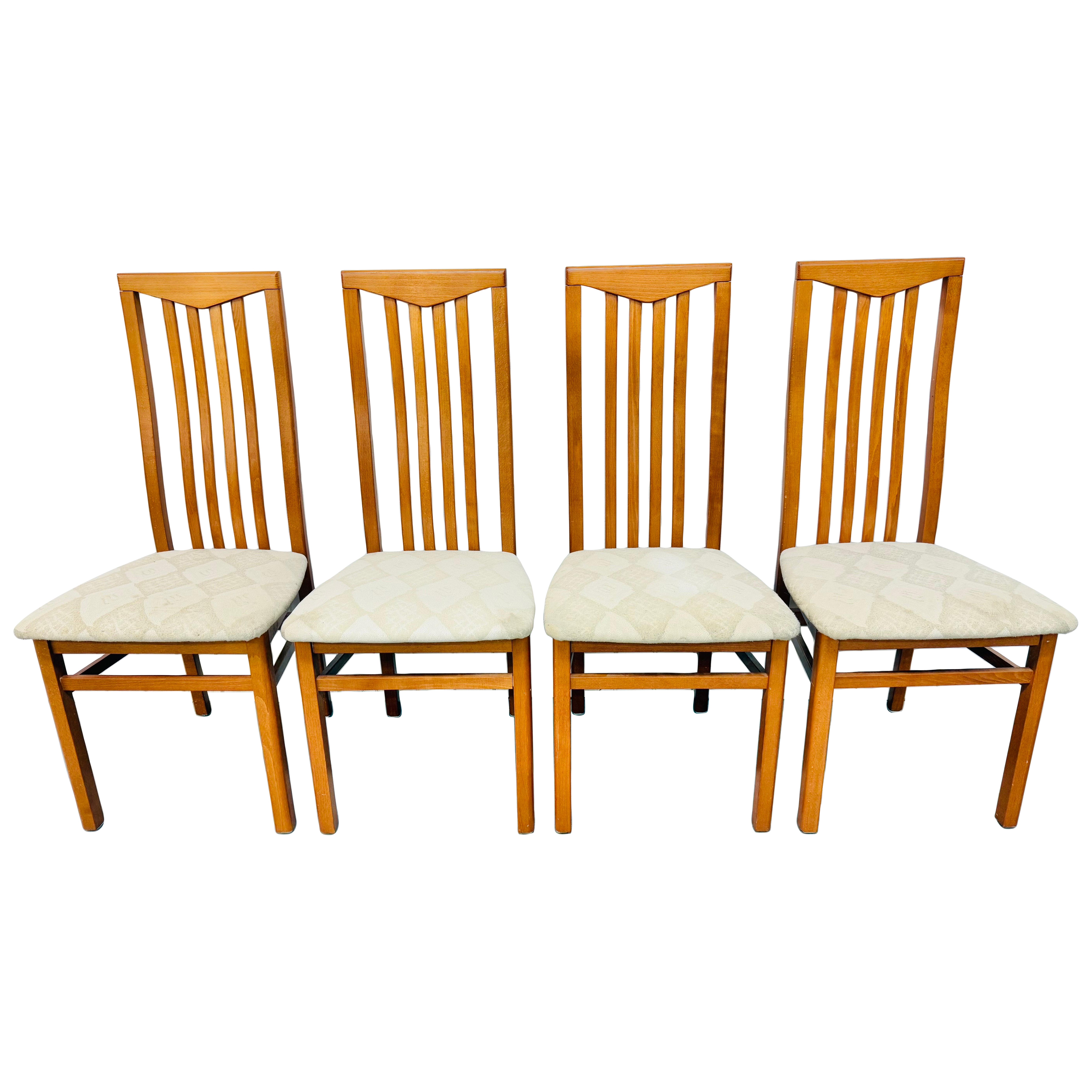 Vintage Danish Modern Teak Dining Chairs - Set of 4