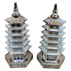Porta sale e pepe Godinger Chinoiserie Pagoda in argento