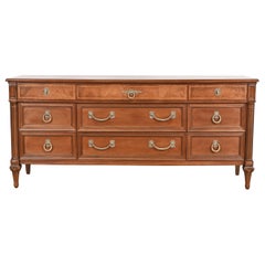 Henredon French Regency Louis XVI Mahogany Long Dresser or Credenza, Refinished