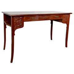 Art Nouveau / Jugendstil Desk, Carved Wood, Germany, Circa 1910