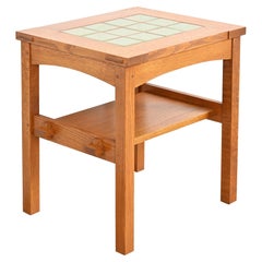 Mesa auxiliar con tapa de azulejos Stickley Mission Oak Arts & Crafts
