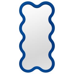 Contemporary Wandspiegel 'Hvyli 8' (2x4) von Oitoproducts, Blauer Rahmen