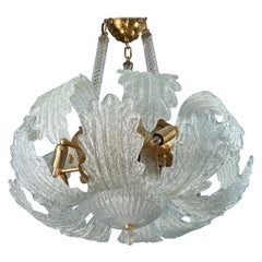 Amazing 1980s Murano Glass Chandelier by Barovier & Toso