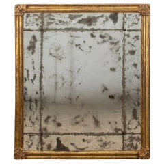 Late 18th Century Italian Giltwood Segmented Mirror