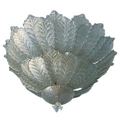 Large Murano Glass Flush Mount by Barovier & Toso, 1980s