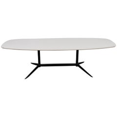 Eames Inspired 'Sufboard' White Laminate Top Coffee Table