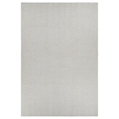 Rug & Kilim’s Oversized Scandinavian Style Rug in White with Floral Patterns