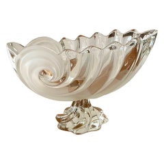 Centre de table en cristal italien du milieu du siècle, 1960-1970