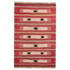 Rug & Kilim turc ancien en rouge, beige et noir