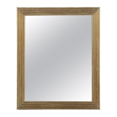 A French Brass Bistro Mirror, 19th C.