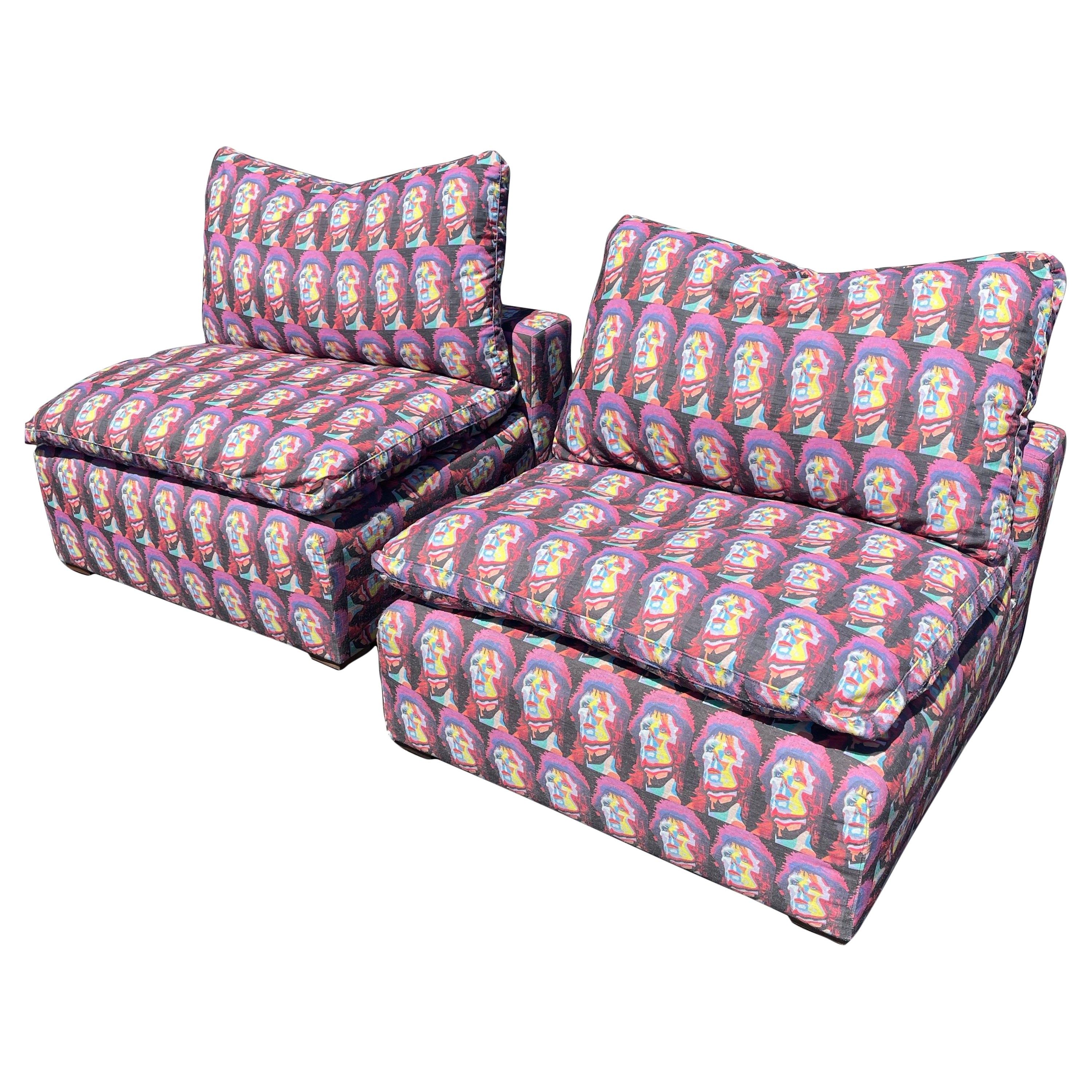 Custom David Bowie Slipper Chairs