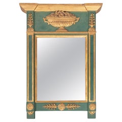 Antique Petite French Renaissance Revival Giltwood Tabernacle Mirror, circa 1900