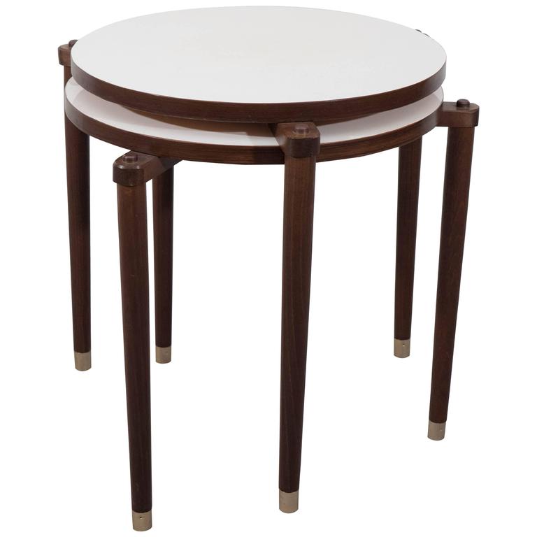Set Of Three 1960s Round Stacking Tables For At 1stdibs Set Of Three 1960s Round Stacking Tables 2