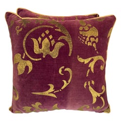 Paire de coussins en velours Stenciled Nomi Textile