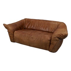 Cognac Leather Andes Sofa by Gerard van den Berg for Montis, 1970s