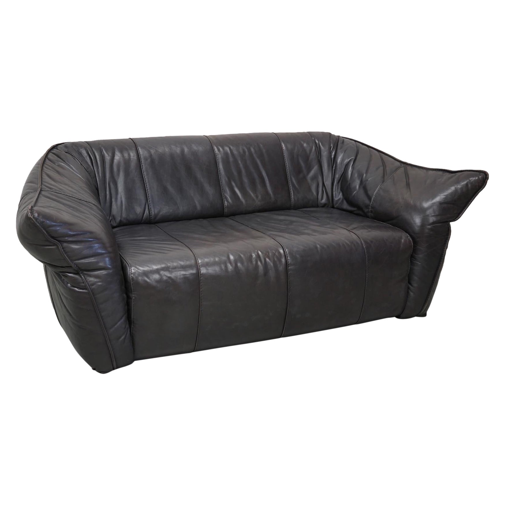 Brown Leather Andes Sofa by Gerard van den Berg for Montis, 1970s For Sale