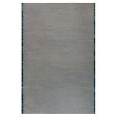 Tapis contemporain en laine gris River Dance fait à la main par Doris Leslie Blau