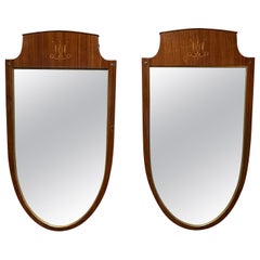 Pareja de espejos de madera italia 1950