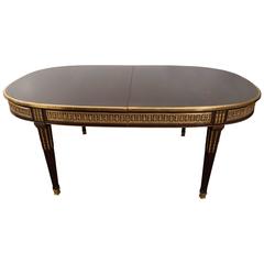 Louis XVI Style Oval Dining Table, Attributed to Maison Jansen