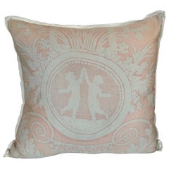 Rosa & Weißes Fortuny Textil-Kissen