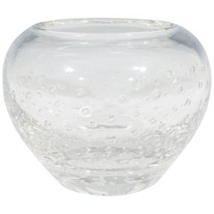 Swedish Glass Vase with Controlled Bubbles