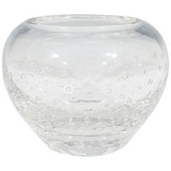 Swedish Glass Vase with Controlled Bubbles 3