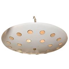 Vintage Emil Stejnar Style Saucer Ceiling Lamp