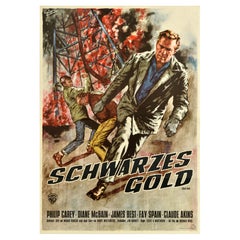 Original Vintage Movie Poster Black Gold Schwarzes Gold Philip Carey Rolf Goetze