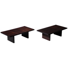 Rechteckige Couchtische aus Bambus von Axel Vervoordt, Belgien, 1980er Jahre