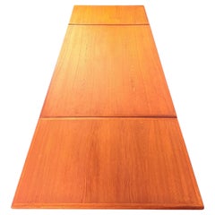Mid Century Danish Modern Teak Draw Leaf Dining Table