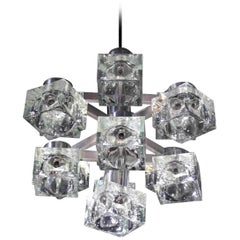 Vintage Nice Gaetano Sciolari "Ice Cube" Light Fixture