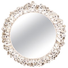 Custom Oyster Shell Circular Mirror