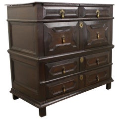 Antique English 18th Century Period Oak Chest of Drawers