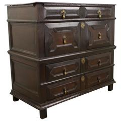 Antique English 18th Century Period Oak Chest of Drawers 5
