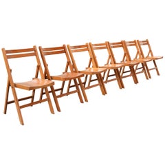 Vintage Mid Century Folding Chair Beech 1 / 11