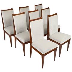 Set of Eight Art Deco Chairs in the Manner of Maurice Jallot