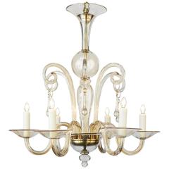 Vintage Murano Handblown Glass Chandelier