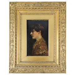 William A. Breakspeare, R.A. Late 19th Century Portrait of a Lady, Oil on Wood