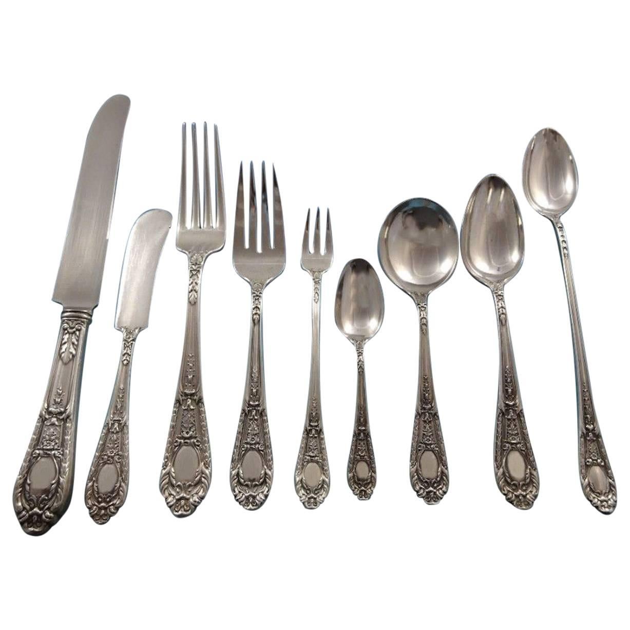 Fontaine by International Sterling Silver Flatware Set for Eight Service 82 Pcs