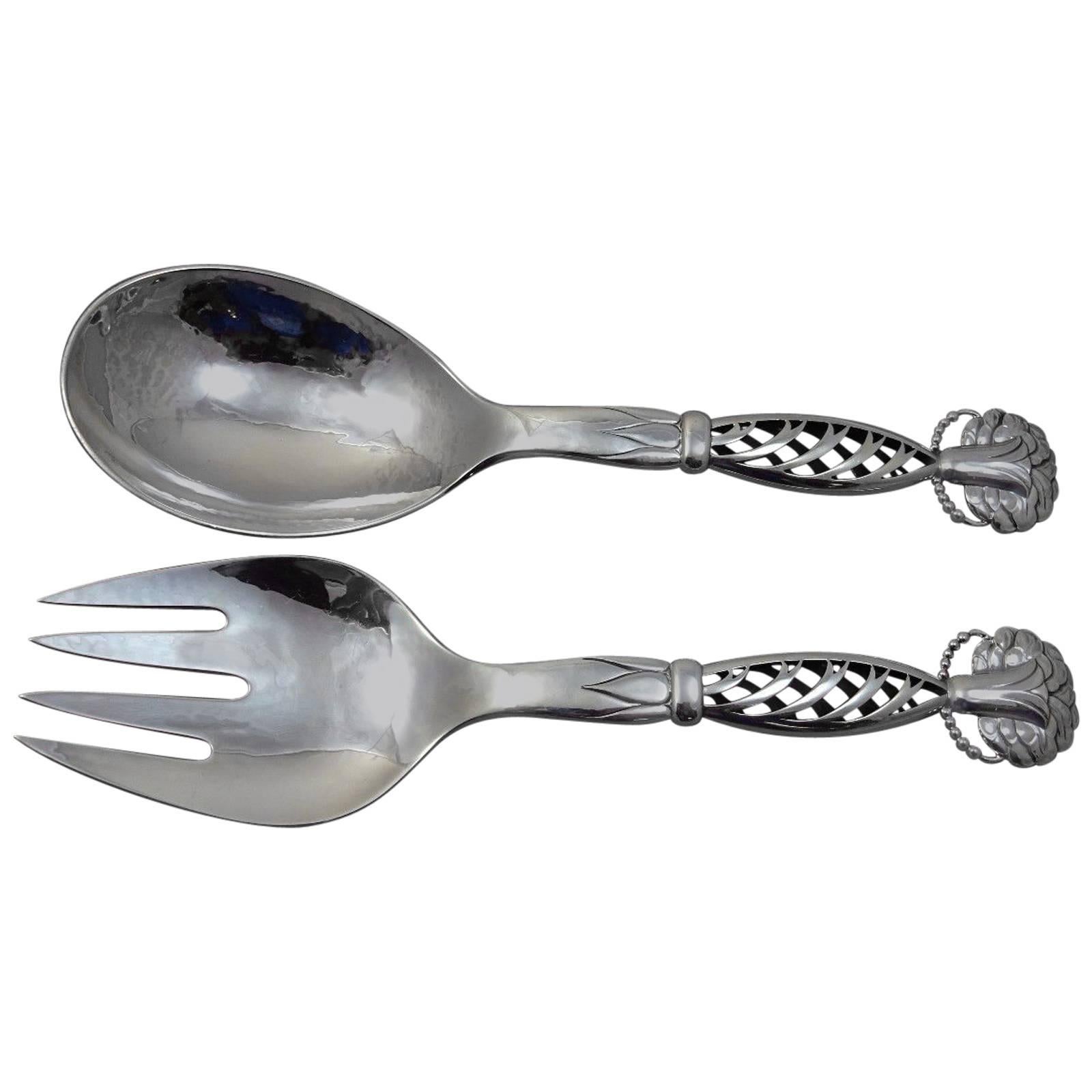 Lily of the Valley by Gorham Sterling Salad Serving Set 2pc All Sterling 9" 