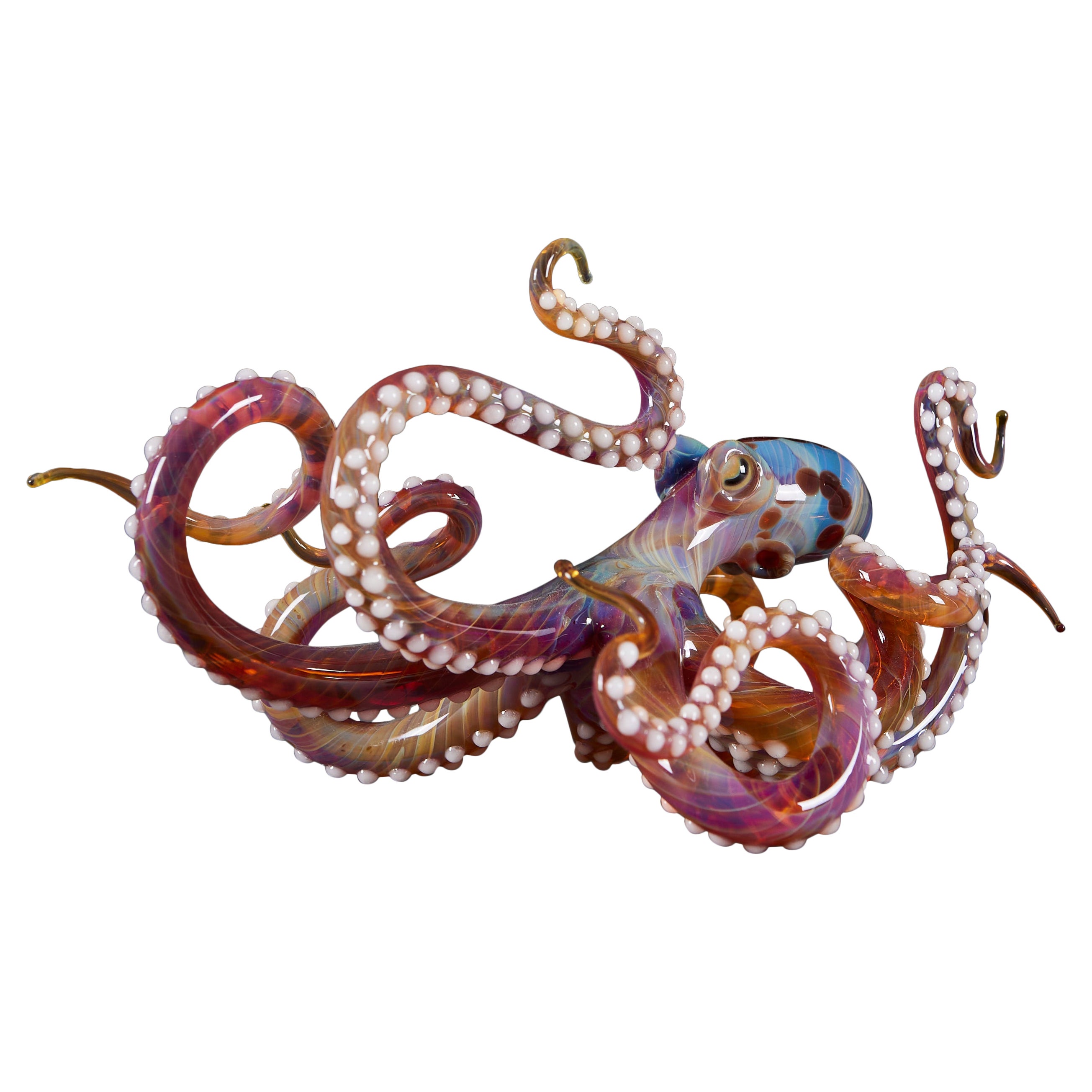 A Contemporary Art Glass Octopus Sculpture