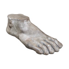 Grand Tour Style Greek or Roman Plaster Foot Sculpture