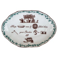Vintage Mottahedeh Porcelain Garden Themed Catchall Dish