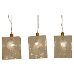 Three Carlo Nason chandelier. Italy c1960